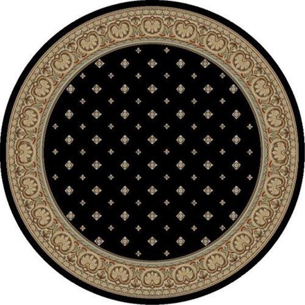 Concord Global 7 ft. 10 in. Ankara Pin Dot - Round, Black 63039